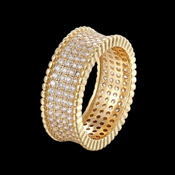Zlxgirl rotaslietas luksusa zīmolu pilnu kārta bruģēt cirkonija vara kāzu gredzenu, rotaslietas, sieviešu klasisko līgavas pāris gredzeni, dāvanas anel