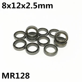 50gab MR128 L-1280 678 atvērt 8x12x2.5mm Deep groove lodīšu gultņiem Miniatūras paturot Augstas kvalitātes SMR128K SMR128