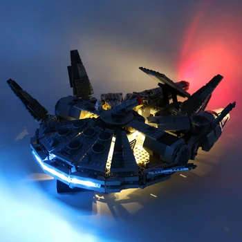 Baterijām Darbināmi Apgaismes Komplektu Millennium Falcon Kosmosa 75105 (Tikai LED Gaismas, Nav Bloka Komplekts)