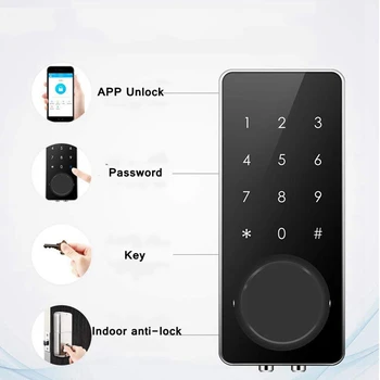 Smart Bluetooth Bloķēšanas Keyless Entery Durvju Slēdzenes Digitālo Bezvadu Elektronisko Bluetooth Tuya Durvju Slēdzenes Ar Touch Tastatūra Auto Lock