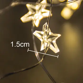2/3M String LED Gaismas Apdares Pasaku Gaismas Bateriju Darbināmas Ūdensizturīgs Zvaigžņu Vara Stieples Lampas Iekštelpu Āra Ziemassvētku Kāzas