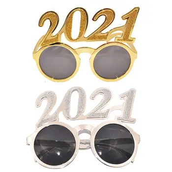 2gab Jauno Gadu Brilles Spīdums Ir 2021. Puse Brilles Smieklīgi Jaunajā Gadā Grupa Krājumi Jaunums Glāzes Ir 2021. New Year Eve Puse
