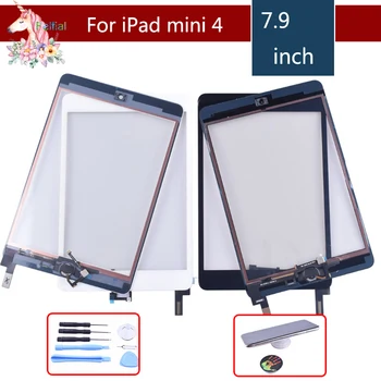 Oriģinālais apple iPad mini 4 Mini4 Touch Screen Digitizer ar Home Pogu, montāža Priekšējā Stikla Touch Panel A1538 A1550 planšetdatoru