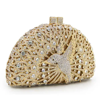 Dobi putnu dimanta zelta Dienā Sajūgi Luksusa Sieviešu Mini Pērles Fāzēm, Vakara Somas Kristāla Sajūgs Somas Līgavas Kāzu maku