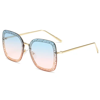 Zīmola Dizaina Modes Sieviešu Saulesbrilles Dāma Luksusa Lielgabarīta Saules Brilles Vintage UV400 Sunglass Toņos Briļļu Oculos de sol