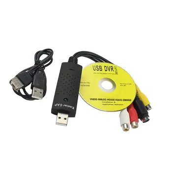Easiercap USB 2.0 Vieglāk Klp Video Adapteris, 4 Kanālu TV, DVD, VHS, Video Kartes Windows 2000/XP/7/10 Vista Attēlotu Diska Bezmaksas