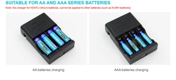 4gab 1,5 v 1100mWh AAA uzlādējamas litija polimēru akumulators + Ātri AA AAA lādētājs