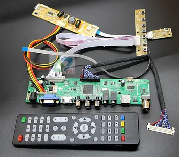 TV+HDMI+VGA+AV+USB+AUDIO TV LCD vadītāja valdes 21.5
