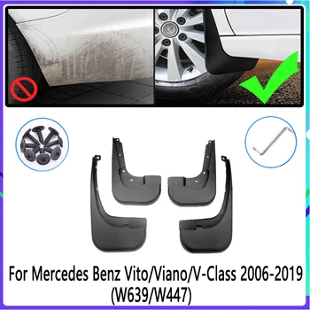Auto Dubļu Sargi uz Mercedes Benz Vito Viano V Klases 2006~2019 W639 W447 Mudguard Splash Sargiem Fender Mudflaps Auto Piederumi