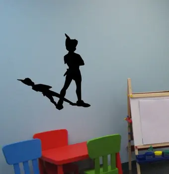 Peter Pan, Sienas Uzlīmes Bērnu Pirmsskolas Meitenes Zēni Istabas Dekors Cute Karikatūra Sienas Uzlīmes Bērniem, Bērnu Guļamistaba L528