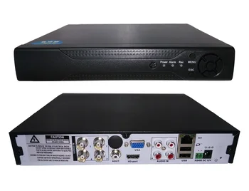 Diske 4 Ch CCTV AHD DVR AHD-M Hybrid DVR VRR 4in1 Video Recorder 1080P AHD Kameras IP Kameras Analogās Kameras