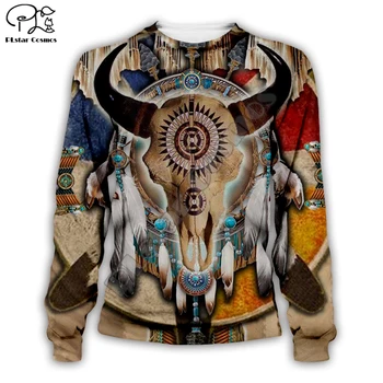 Vīrieši indijas dzimtā Brieža Galvaskausa Iespiesti 3d hoodies harajuku sporta krekls rāvējslēdzēju mētelis Unisex streetwear Jaka Tracksuit pulovers 11