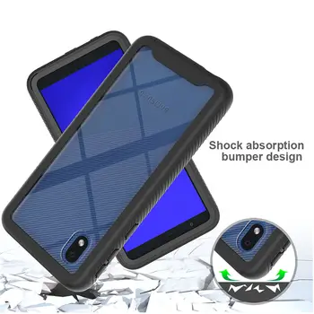 Triecienizturīgs 360 Pilna Ķermeņa Slim Bruņas Case For Samsung Galaxy A01 Core Trasparent Bufera Vāciņu Galaxy A01 01 Core Etui