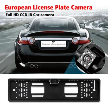 Eiropas numura zīme Rāmis CCD HD Automašīnu Atpakaļskata Kamera Rezerves Atpakaļgaitas Kamera numura zīme Rāmis 2019