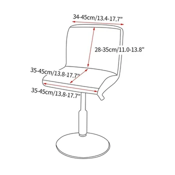 Bāra Krēsls Muguras Bāra Krēsls Segtu Spandex Elastīgās Sēdekļa Gadījumā, Ēdamistabas Krēsls Segtu Bāra Krēsla Sēdekļa Vāku Stiept Biroja Sēdeklis Gadījumā