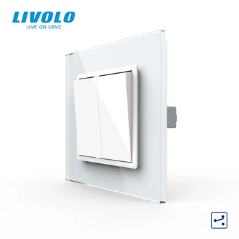 Livolo ES standarta kristāla stikla panelis, interruptor,sienas kontaktligzdas,Pieskarties Slēdži,kontaktligzdas,ūdensnecaurlaidīgs segums,brīvā izvēle