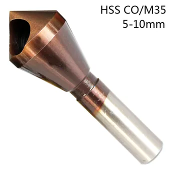 HSS-CO/M35 Countersink Metālā Urbis 5-10MM Metāla Konusu, Nerūsējošā Tērauda Caurumu Redzēju, Kuteri Chamfering Jauda Urbji Instrumentu