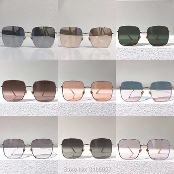 Modes sievietes Luksusa Zīmolu Polarizētas optiskās Saules brilles rāmis kvadrātveida metāla augstas kvalitātes lielā laukumā brilles rāmis STELLAIRE
