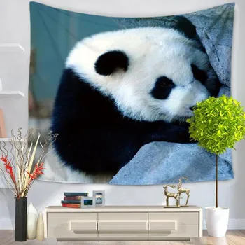 130x150cm Gudrs Panda Dzīvnieku Modelis Gobelēns Sienas Karājas Sedziņa Bērniem, Guļamistaba Dekorēšana