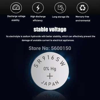 2GAB Oriģinālu PAR SEIZAIKEN 1.55 V SR916SW Sudraba Oksīda Skatīties Akumulatora 373 D373 SR68 V373 pogveida Baterijas, kas ražots Japānā