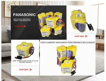 Panasonic Oriģinālo 20pcs/daudz BR-2/3AGCT4A 6v akumulatora PLC BR-2/3AGCT4A litija-jonu baterijas Melnās jostas āķis ar kontaktdakšu