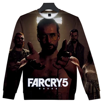 Far Cry 5 Modes 3D Iespiesti O-veida Kakla Krekli Sieviešu/Vīriešu ar garām Piedurknēm ar Ikdienas Krekls Karstā Pārdošanas Populāra Spēle, Streetwear Drēbes
