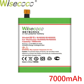 Wisecoco BV6000 2GAB 7000mAh Jaunu Jaudīgu Akumulatoru, Lai Blackview BV6000 BV6000S Tālruņa Akumulatora Nomaiņa + Izsekošanas Numuru