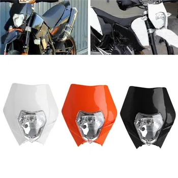 Universālā 12V Motocikla priekšējo Lukturu krosa Motociklu Modifikācijas Galvas Lampas LED Gaismas Velosipēdu LTV Modes Dizaina Remonts Daļa