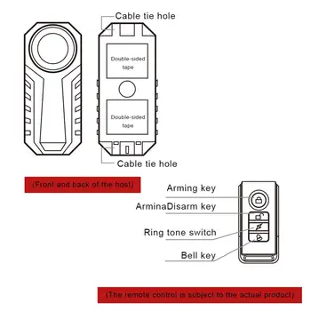Bezvadu Velosipēdu, Motociklu IP55 pretaizdzīšanas Signalizācijas Vibrācijas Tālvadības pults Smart Bluetooth Tālvadības Durvju Un Logu Signalizācija