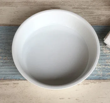 Keramikas Pet Bļoda Kaķis Ir Pārtikas Bļoda Apaļa Viegli Tīra Ūdens Padevē