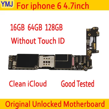 Oriģināls atbloķēt iphone 6 Mātesplati Ar Touch ID/bez Touch ID,iphone 6 Loģikas plates,16gb / 64gb / 128gb