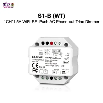 S1-B (WT) 1CH*1.5 WiFi-RF+Push AC Posms-cut Triac Reostats Tuya APP Mākonis Kontroles / Balss Vadība SkyDance