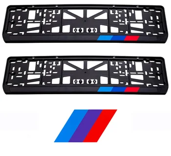 BMW M numura zīme kadri (trīs sloksnes), plastmasas, komplekts: 2 kadri, 4 Chrome pašvītņgriezes