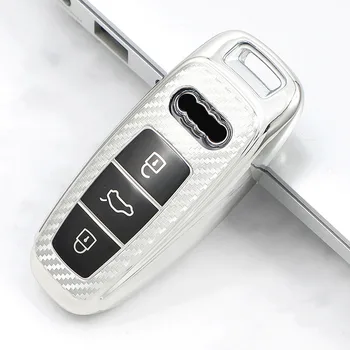 TPU Auto, Smart Key Gadījumā Aizsardzības Pilnībā Segtu Audi Q8 C8 A6 A6L A7 A8 2018 2019 Keyring Keychain Auto Stils Aksesuāri
