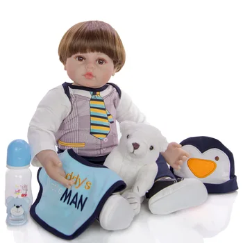 KEIUMI Atdzimis Bērnu Lelle 60 cm, Reāli Silikona Vinila Atdzimis toddler zēns menino bonecas bērniem dāvanu atdzimis rotaļlietas