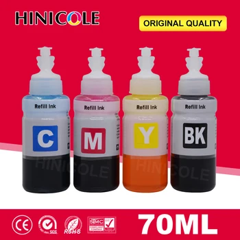 Hinicole 4 x 70 ML Pudeli Piepildīt Krāsu Tintes Komplekts Epson L100 L110 L132 L200 L 210 L222 L300 L362 L366 L550 L555 L566 Printeri Tintes