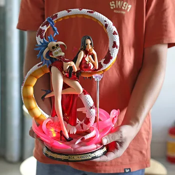 Viens Gabals Boa Hancock GK Statuja iedegties Attēls Kolekcionējamus Modelis Rotaļlietas