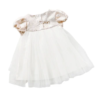 Vasarā Meitenes Princese Kleitas Bērnu Apģērbu Acs Marli Meitene Kleita Baby Salds Loku Poliestera Princese Kleita