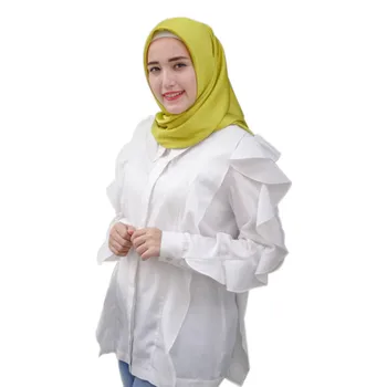 110*110cm Zīda Satīna Musulmaņu Lakatu, malaizija hijab Vienkāršā Wrap femme musulman Hijabs Islāma apģērba Turban Lakati Sievietēm