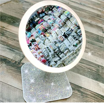 LED Diamond Darbvirsmas Aplauzums Spogulis Gaismas Touch Screen Selfie Lampu Regulēšana Bright Beauty Iedomība Apgaismots Spogulis Meitenes Dāvanas