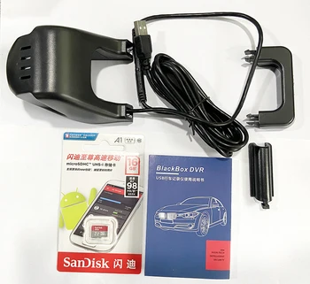 ZOYOSKII auto Dash Cam USB DVR Kamera Video ierakstīšana Full HD ADAS Joslu uzraudzības Sistēmu, Kustības De 16.G TF kartes