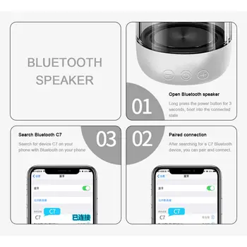 Auto Skaļruņi Portatīvo Bluetooth 5.0 Skaļrunis Pārredzamu LED Gaismas Subwoofer TWS 6D Surround HIFI Stereo Atdzist Audio, Telefona