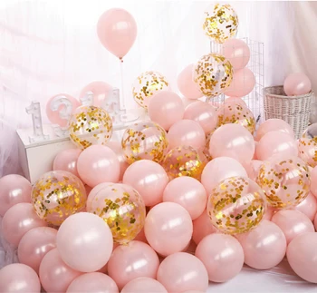 20 Gabalus Lateksa Konfeti Balonu Perlamutra Pulveris Rose Gold Dzimšanas dienas svinības, Kāzu Dekorēšana Piepūšams ar Hēliju Pārsteigums