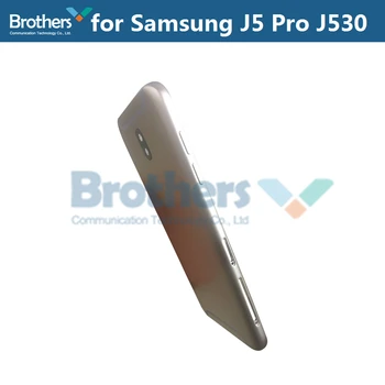 Aizmugurējā Aizmugurējā Vāciņa Samsung J5 Pro J530 Akumulatora Durvju Mājokļu Samsung J530 Backcover ar Pogu Melnā Zelta Tālrunis Nomaiņa