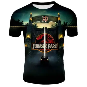 Jurassic Pasaules 2 Atdzist Dinozaura Galvas 3D Druka T kreklu Vīrieši/Sievietes Hiphop lego jurassic park tee t Zēnu t-krekls Drēbes kuģis
