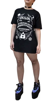Kuakuayu HJN Ouija Kuģa Sievietēm, Gotiskā Melnā T-Krekls Grunge Laupījums Lielgabarīta Grafiskais Tee Halloween Apģērbi