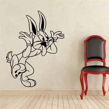 Bugs Bunny Sienas Decal Looney Melodijas Karikatūra Vinila Uzlīmes Pirmsskolas mājas dekorēšana Bērnu Istabas sienas uzlīmes #T221