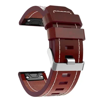 Ādas Siksna Watchband par Garmin Fenix 5x Plus/6x Pro/3/3HR/Mk1 Aproce Band 26mm Ātri Atbrīvot Aproce Fenix 5xPlus