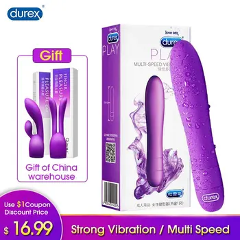 Durex Vibratori 2 Pielikumus, G-Spot Vairāku Ātrumu Vibrators No Silikona Klitora Stimulēšanai Massager Pieaugušo Produkti Seksa Rotaļlietas Sievietēm