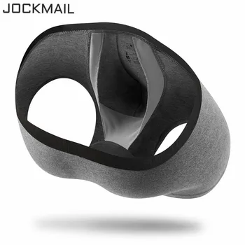 JOCKMAIL Seksīgu Vīriešu Apakšveļa pusgarās sporta 3D guļamtīkls-formas dzimumlocekļa maisiņš liels penis acs paneļi vīriešiem boxershorts bagāžnieka Geju Apakšveļu